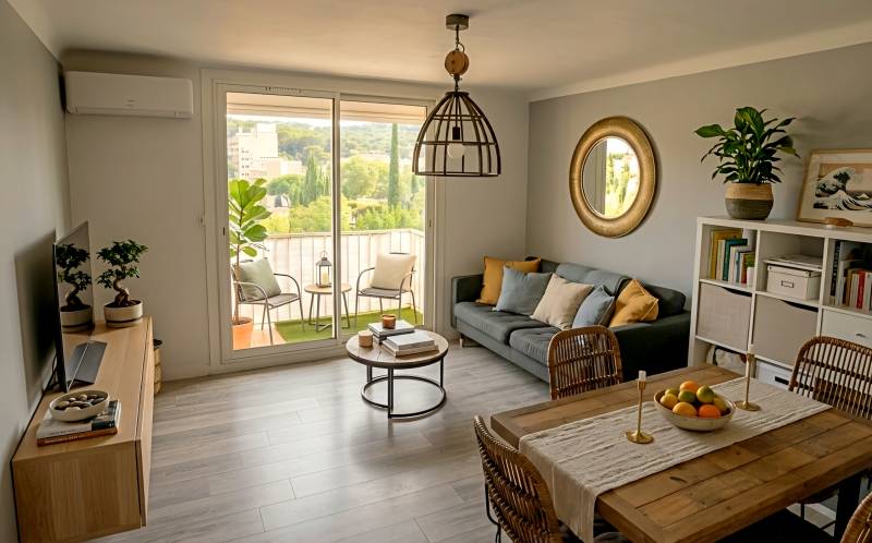 Appartement F2 rénové et climatisé avec balcon à vendre Boulevard de la Corse Résistante à La Seyne-sur-Mer