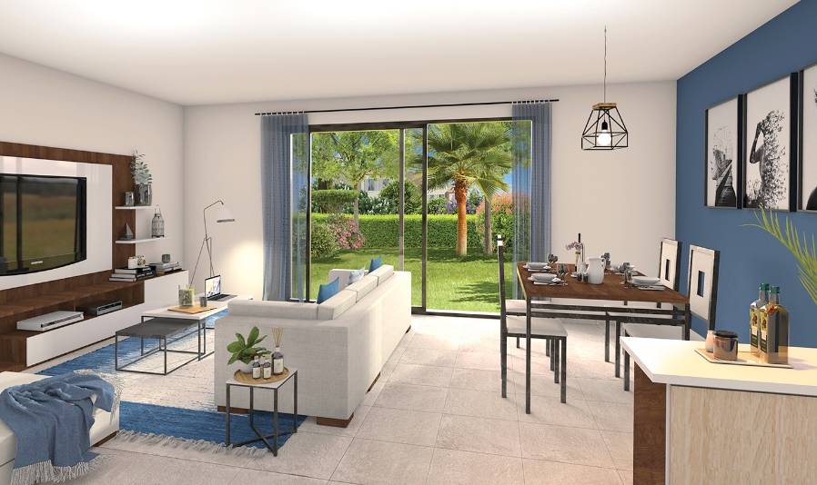 Appartement T4 duplex rez-de-jardin neuf à vendre au Brusc