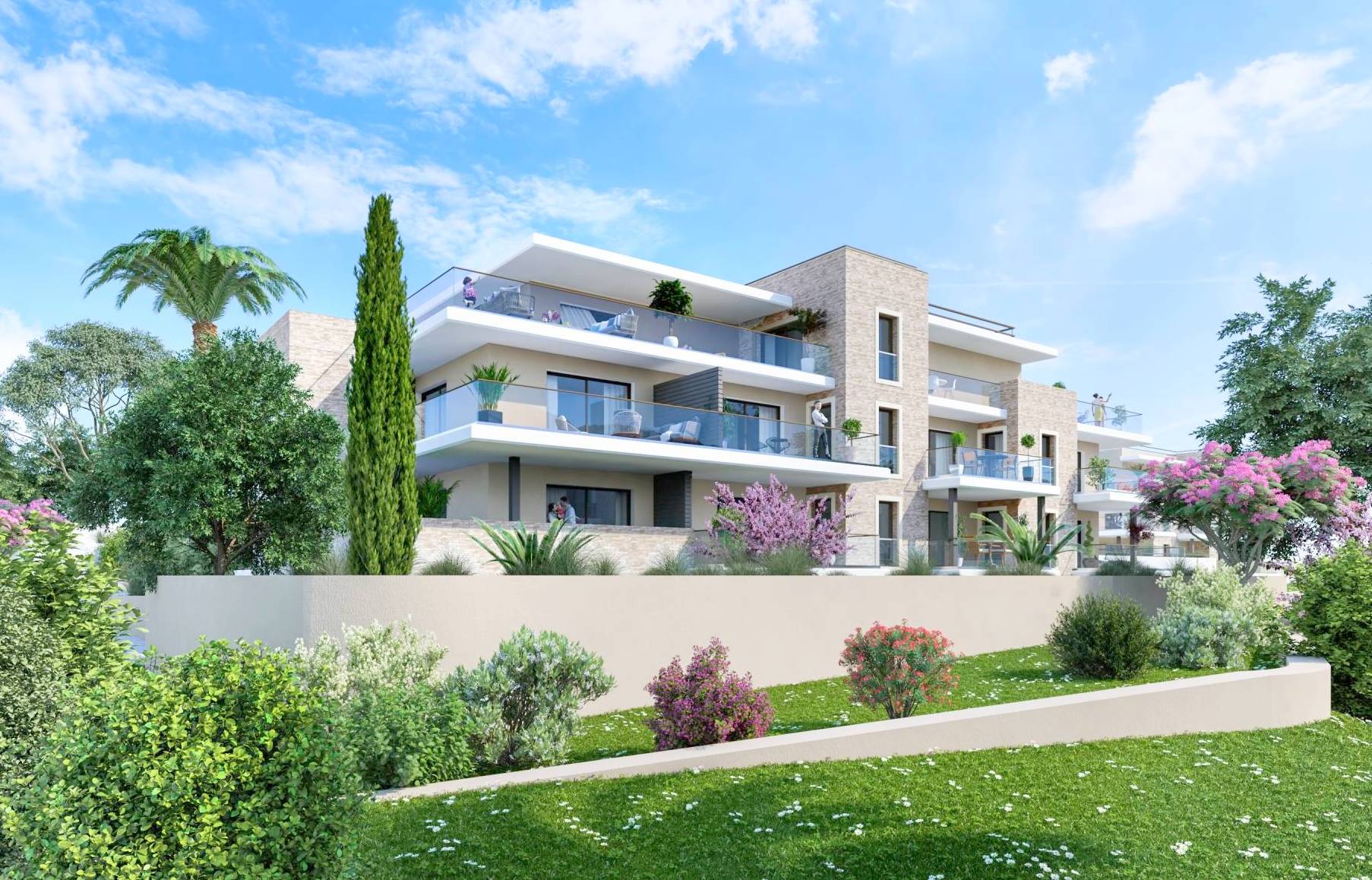 Appartement T4 neuf avec terrasses et vue mer à vendre à Saint-Mandrier