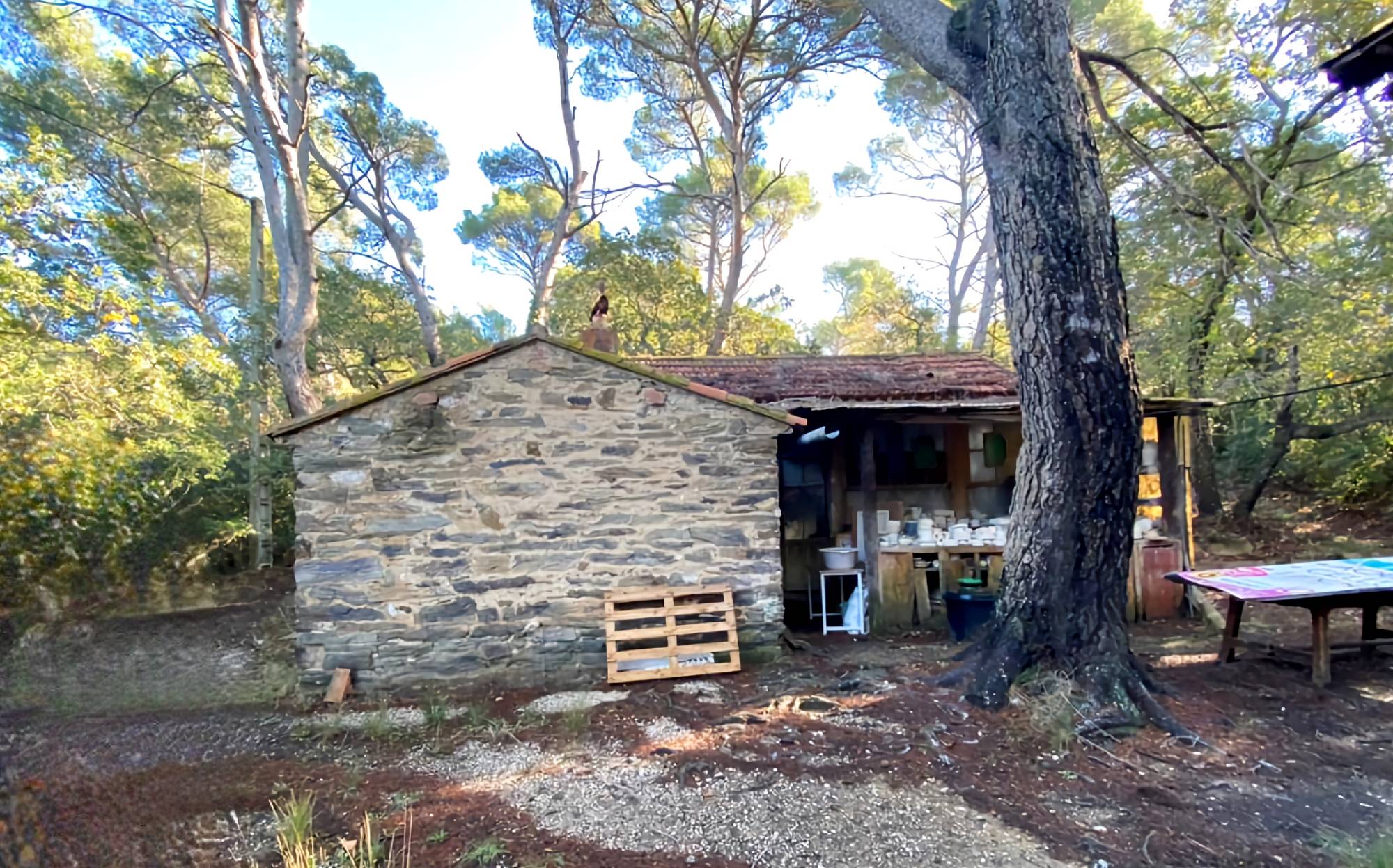Maisonnette en pierre des années 30 sur un terrain de loisir à vendre au Mont Salva